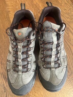 Merrell Men's Gray and Orange Trail Hiking Shoes